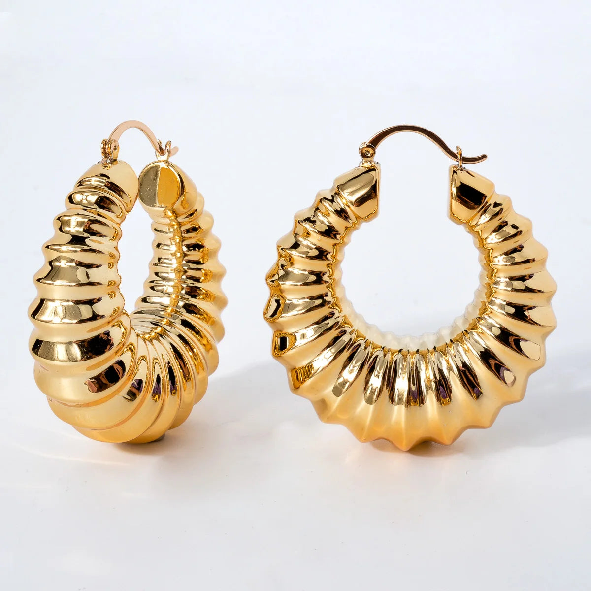 ZeaDear Jewelry Dubai Smooth Chunky Screw Thread Earring Statement African Large Earring For Women Luxury Lady Dinner Jewellery