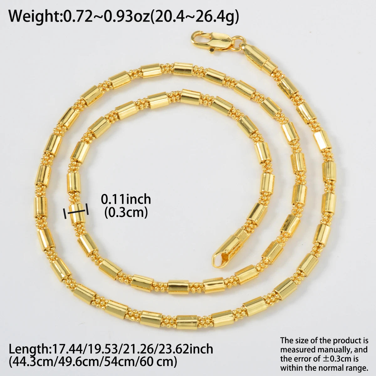 18 Gold Plated Copper Necklace 750 Classic Necklace Irregular Geometric Chain-style Neck Chain Long Jewelry Accessories Gifts