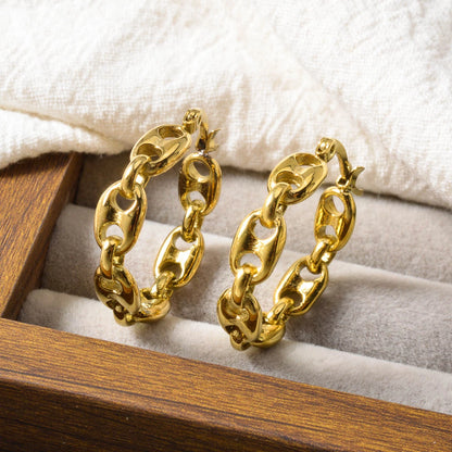 Stainless Steel hoop Earrings Women Cool fashion Jewelry Accessories Perfect Gift for Friends Earrings Wholesale