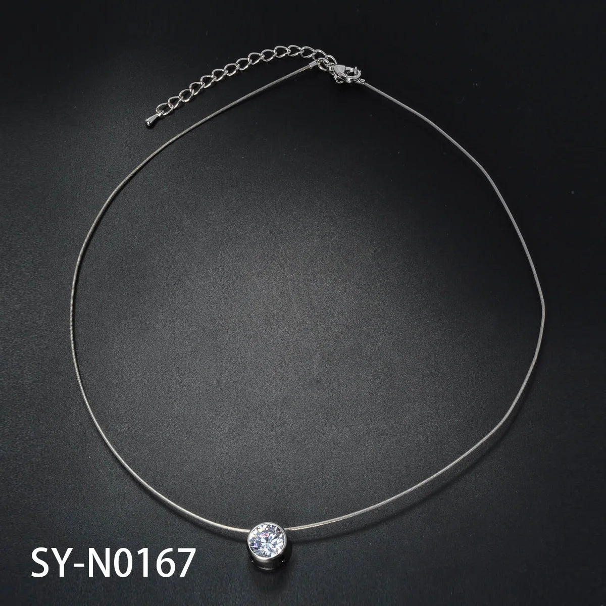 Elegant Necklace Female Luxury Big Zircon Pendant Bridal Wedding Jewelry Italian Cuban Engagement Anniversary Romantic Charm