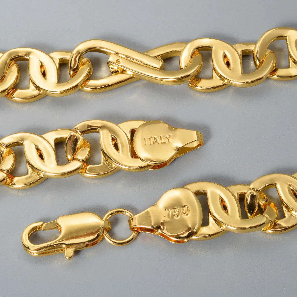 ZEADear Hiphop luxury Italy 750 18k gold plated Copper Link Chain Necklace For Man Jewelry Women Neck Accessories Party Gift