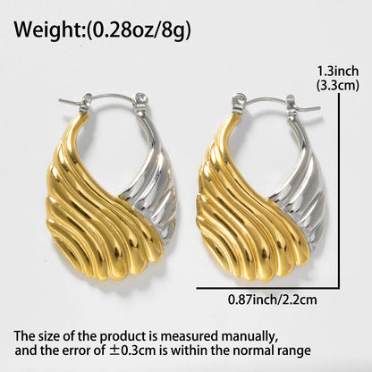 Stainless Steel hoop Earrings Women Cool fashion Jewelry Accessories Perfect Gift for Friends Earrings Wholesale