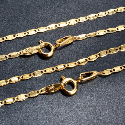 ZEADear Jewelry Thin Link Chain Necklace Men Women Copper Exquisite Gold Color Chain Necklace Accessories Metal Jewellery Gift