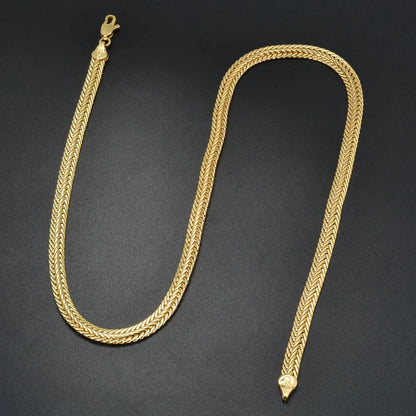 Jewellery Women Dubai 14k Gold Plated Jewelry Items Trendy Necklace Men Copper Metal Chain Neck Link Daily Wear