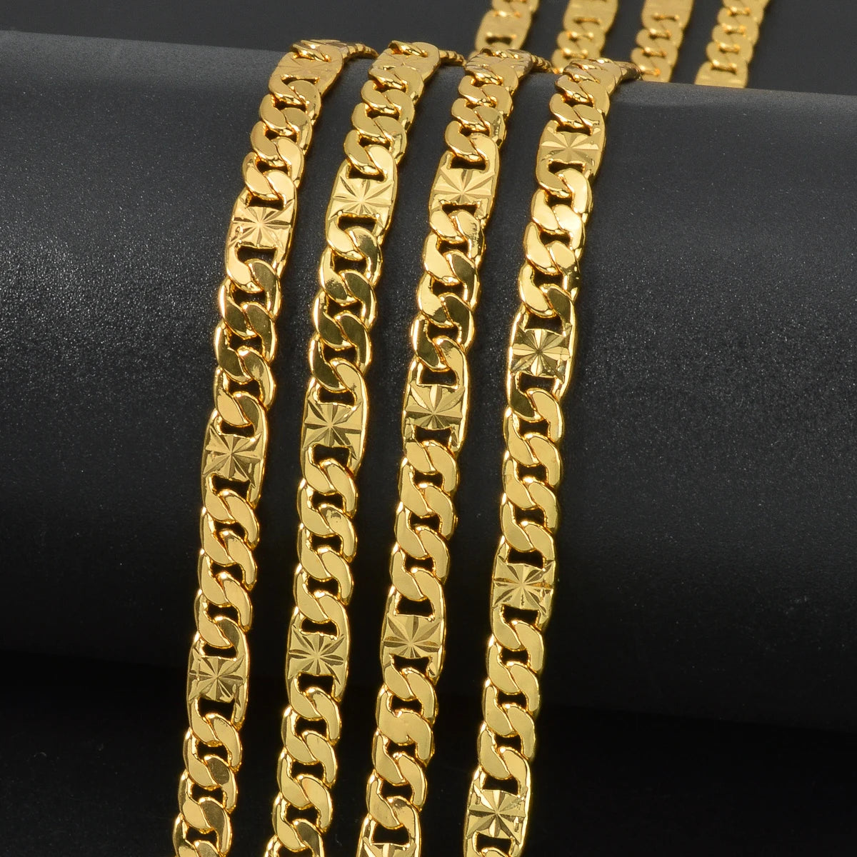 18 Gold Plated Copper Necklace 750 Classic Necklace Irregular Geometric Chain-style Neck Chain Long Jewelry Accessories Gifts