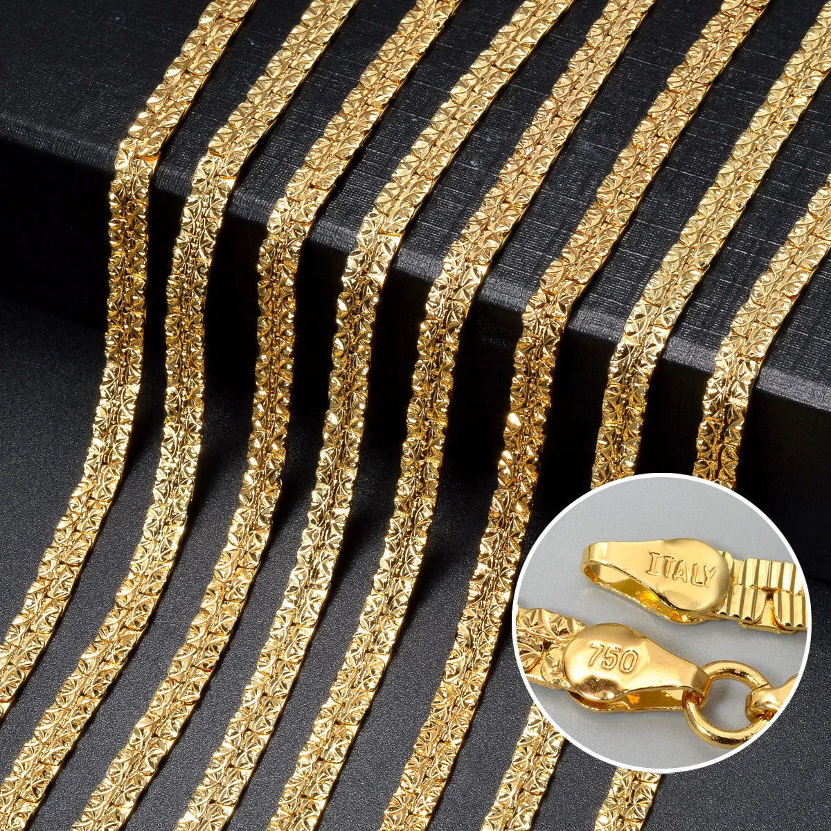 2024 Fashion Copper Necklace Luxury Dubai Gold Plated Jewelry Bridal Wedding Neck Chain Women Accessories Christmas Gift
