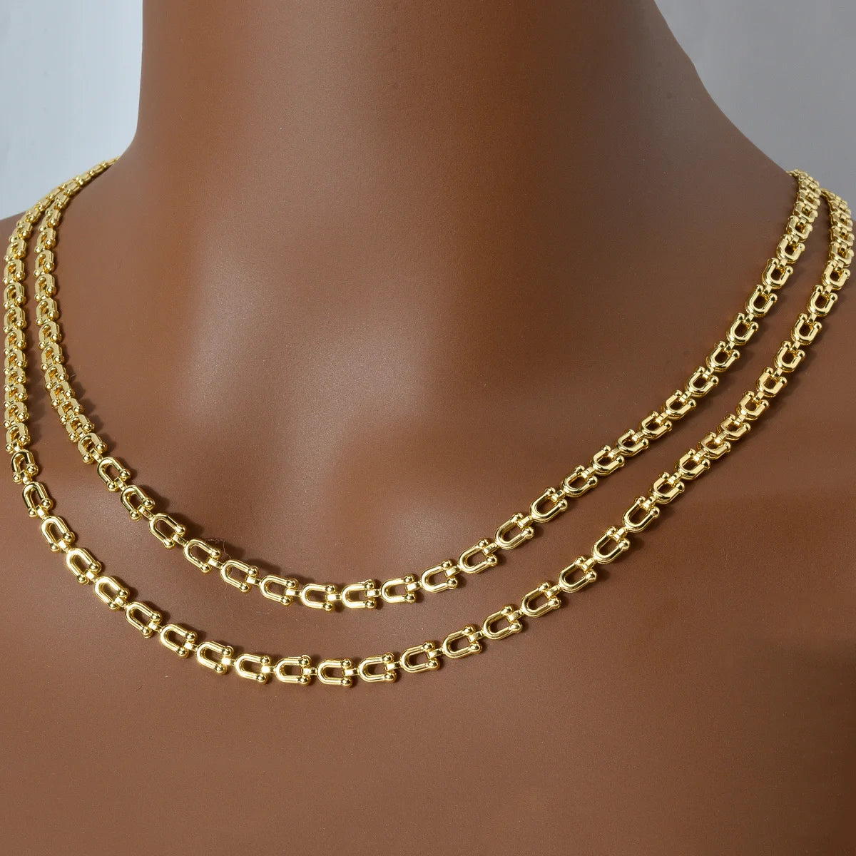 ZEA Dear Jewelry Classic U Shape Chain Hip Hop Punk Chunky Chain Choker Necklace Unisex Jewelry 45/50/55/60  Dropshipping