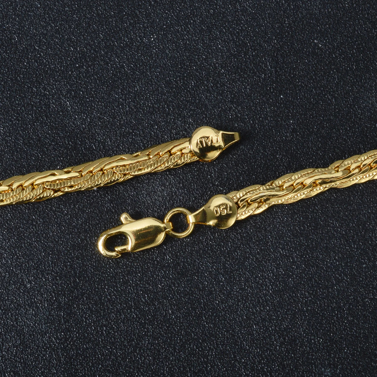 Dubai 750 Italy Necklace Bracelet 18k Gold-plated 5mm Cool Snake Chain Men Women Hip-hop Jewelry 2-piece Set Accessory Gifts