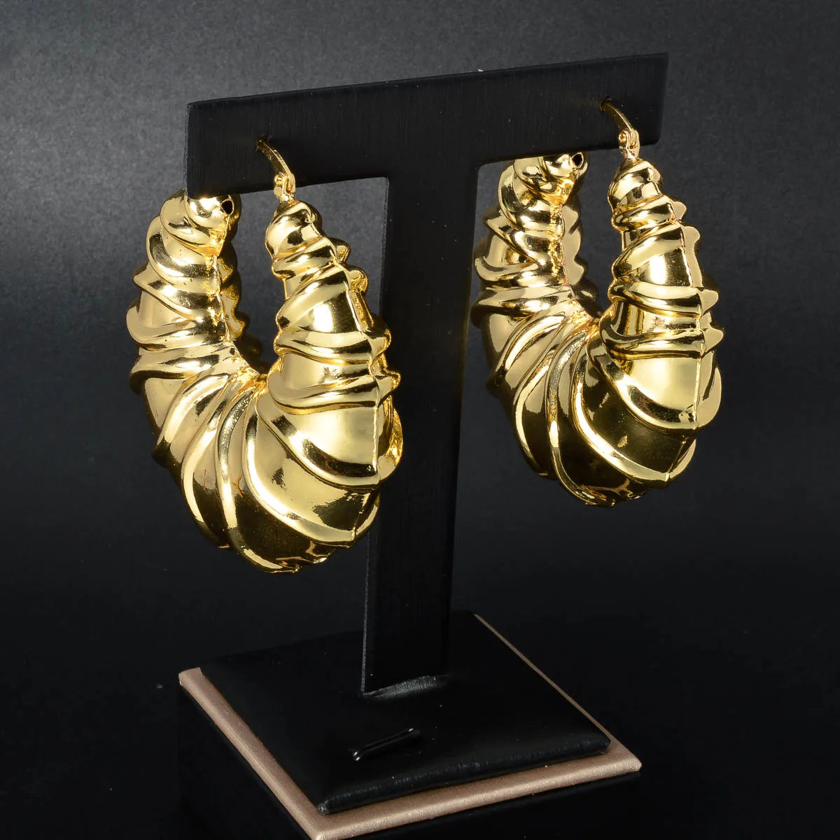 ZEA Dear Dubai Big Earrings For Women 18k Gold Plated Hollow Chunky Statement Hoop Turkey Jewelry Female Party Gift Accessories