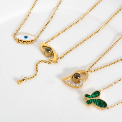 ZEADear Jewelry Charms Necklace Cute Butterfly Heart Pendants Aesthetic Clavicle Chain Necklace Lady Jewellery Accessories Gift