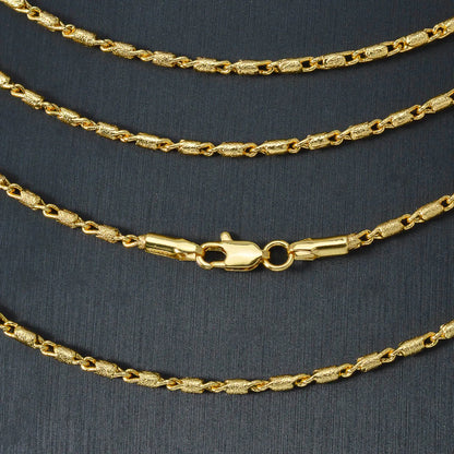 18 Gold Plated Copper Necklace 750 Classic Necklace Irregular Geometric Chain-style Neck Chain Long Jewelry Accessories Gifts