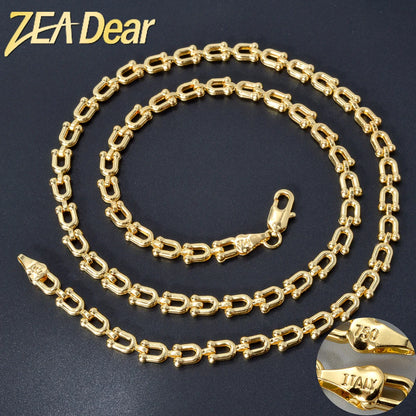 ZEA Dear Jewelry Classic U Shape Chain Hip Hop Punk Chunky Chain Choker Necklace Unisex Jewelry 45/50/55/60  Dropshipping