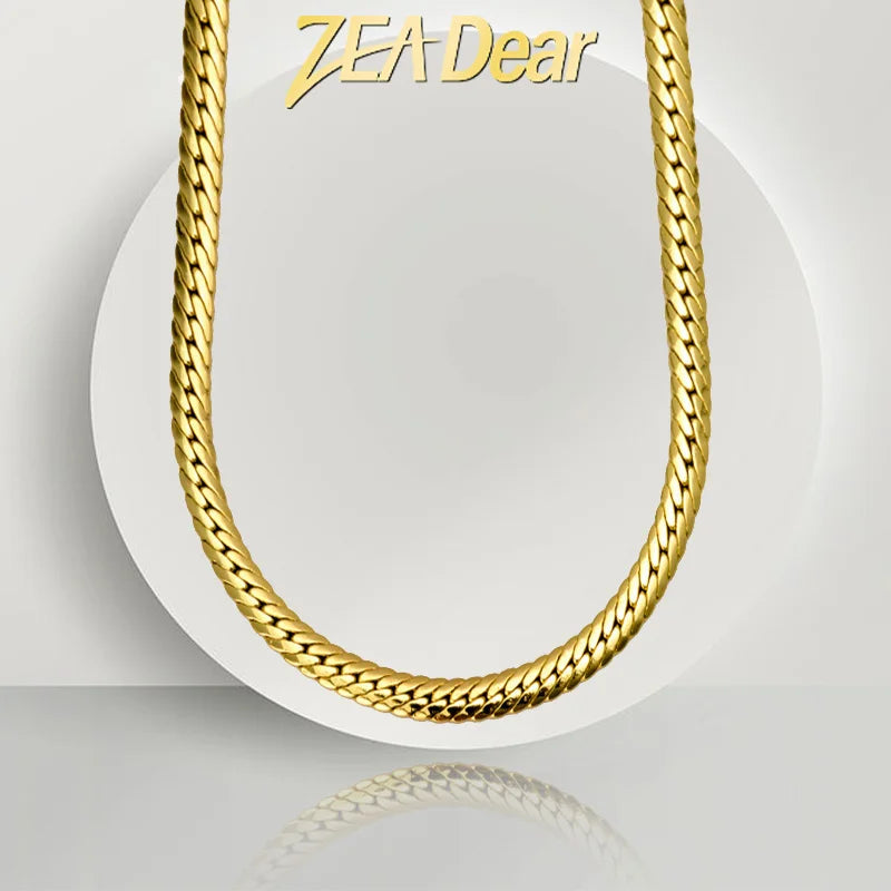 ZEADear Jewelry 18K Gold Plated Dubai Chain Necklace For Men Women 2023 New Hiphop Punk Twist Neck Chain Accessaries Party Gift