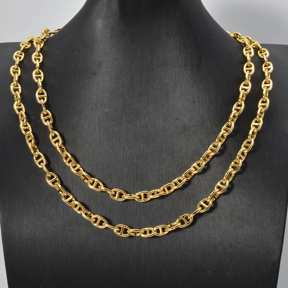 Gold Color Plated Chain Necklace Long Hip Hop for Women Men on The Neck Fashion Jewelry Gift Accessories Choker Valentine
