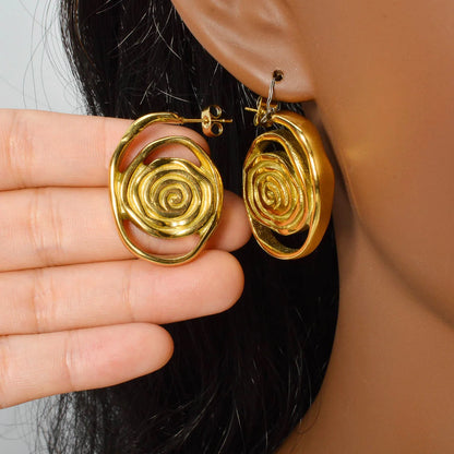 ZEADear Showy Earrings 2024 New Jewelry Sets Gold Color Ornaments Daily Wear Party Stainless Steel Earring Women Female