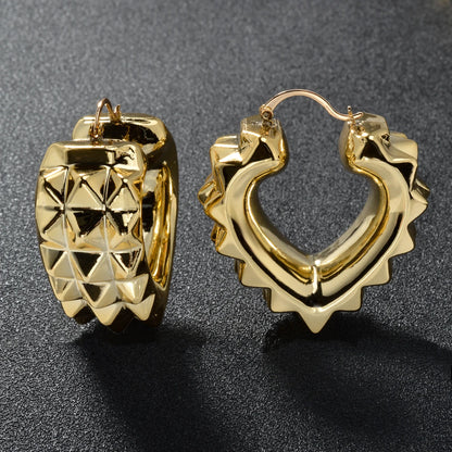ZEADear Fashion Jewelry Sets Luxury Heart Gold Color Earrings Hoop Earring Women Female Birthday Gift Italian Cuban Turkey