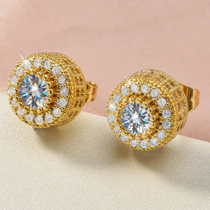ZEADear Zircon Earrings Shiny Accessories Round Earring Light Luxury Elegant Women Jewelry Classic Ornaments Engagement