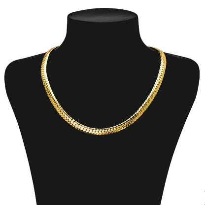 ZEADear Jewelry 18K Gold Plated Dubai Chain Necklace For Men Women 2023 New Hiphop Punk Twist Neck Chain Accessaries Party Gift