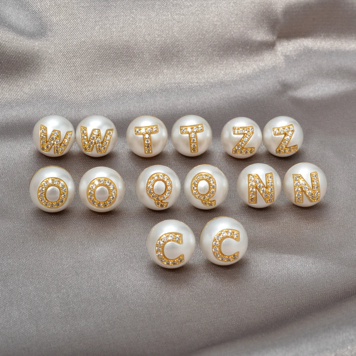 Tiny Stainless Steel A-Z Zircon Stud Earring Bridesmaids Gift Alphabet Name Ear Piercing Women Metal Pierced DIY Jewelry