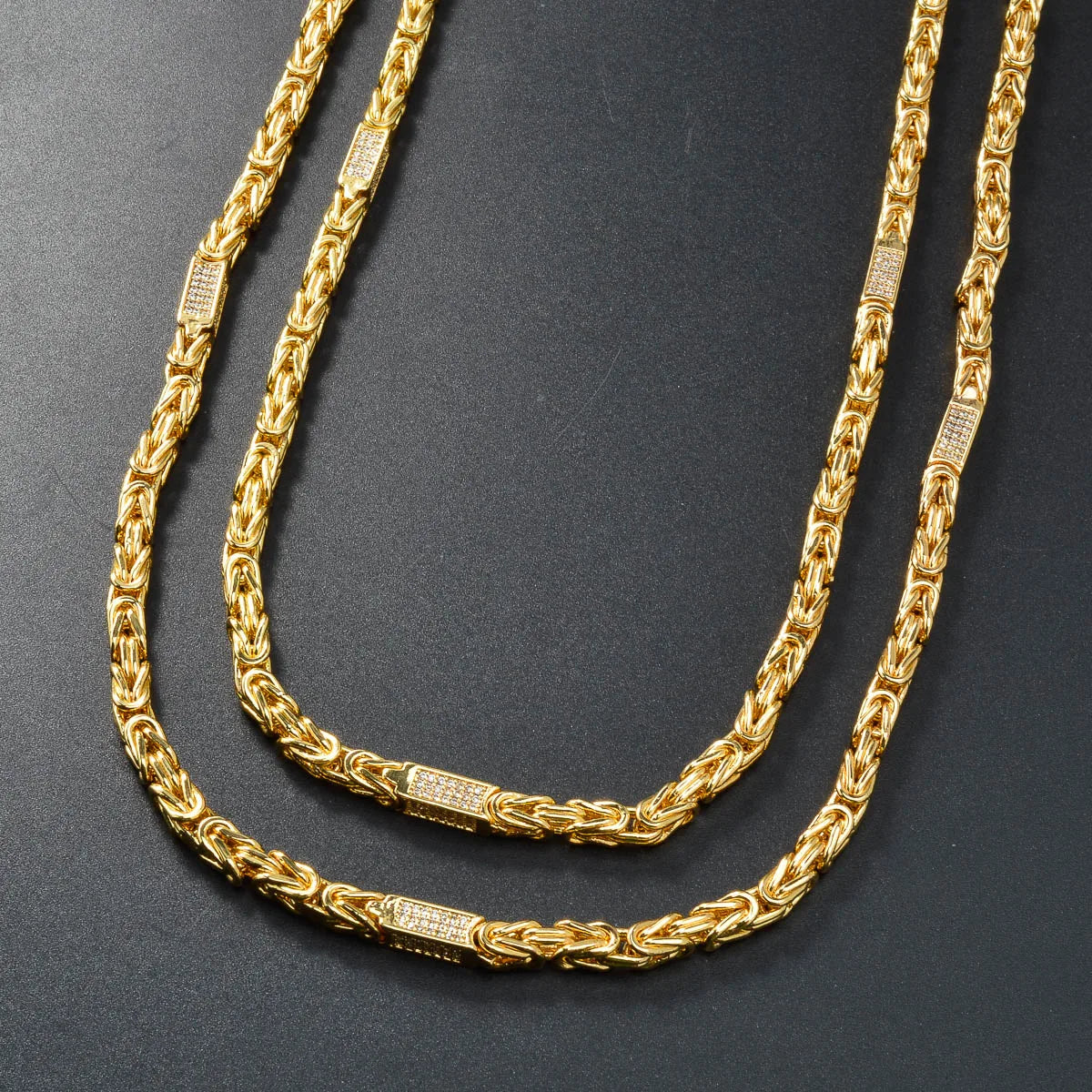 24in/28in Snake Chain 18K Gold Color Plated Necklace African Bridal Wedding Accessories Trend Fashion Birthday Gift for Wife