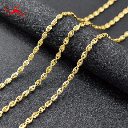 ZEADear Jewelry New In 18K Gold Colour Link Chain Necklace Women Men Eyes Shape Neck Chain For Party Wedding Jewelry Wholesale