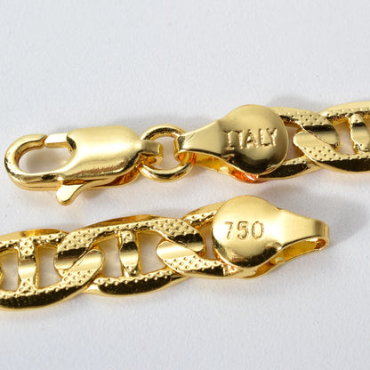 Fashion Italian 750 Copper Luxury Gold Plated Links Dubai Chain Woven Necklace Men Female Jewelry Hip Hop gift