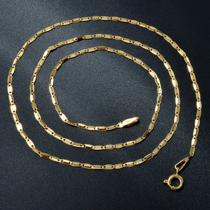 ZEADear Jewelry Thin Link Chain Necklace Men Women Copper Exquisite Gold Color Chain Necklace Accessories Metal Jewellery Gift