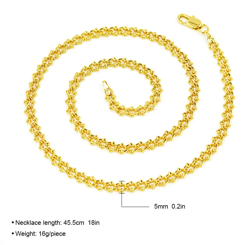ZEADear Jewelry Punk Hiphop Gold Color Link Chain Necklace Women Men Copper Accessories Trendy Street Statement Neck Jewellery