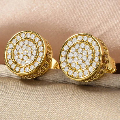 ZEADear Wedding Jewelry Bling Stub Earrings Round Ornaments Women Light Luxury Elegant Earring Engagement