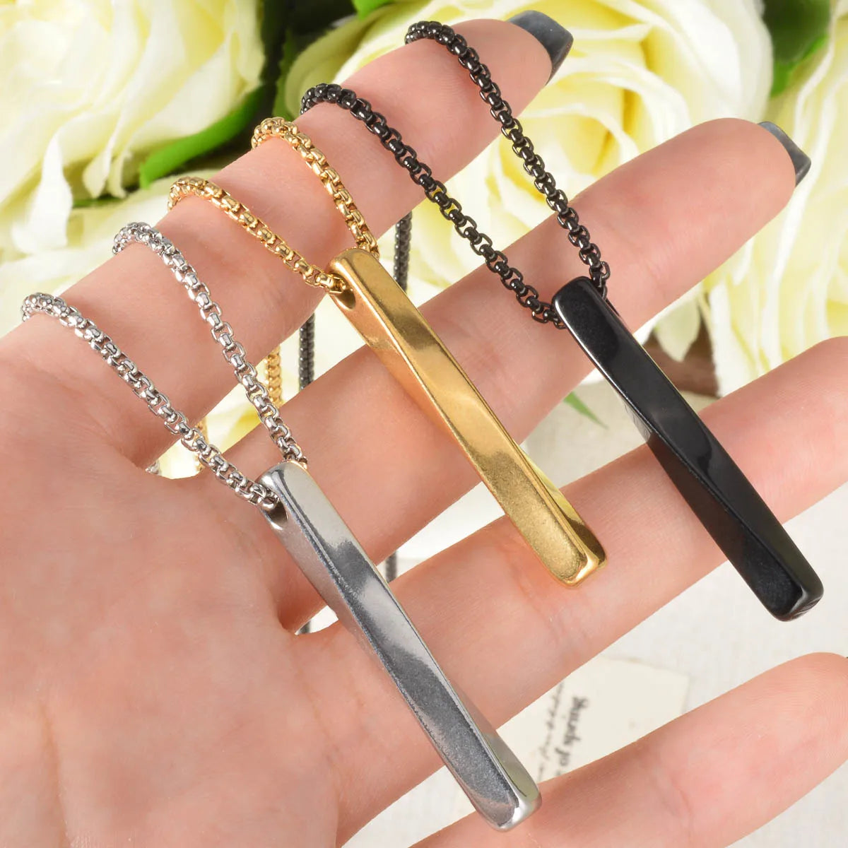 Hip-hop Punk Stainless Steel Necklace Geometric Spiral Pendant Necklace Men Women Minimalist Jewelry Accessories Bar Daily Gifts