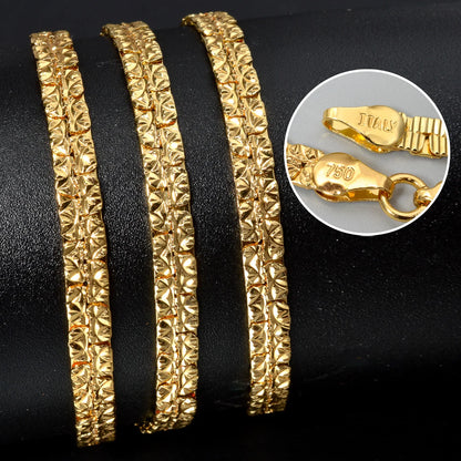 2024 Fashion Copper Necklace Luxury Dubai Gold Plated Jewelry Bridal Wedding Neck Chain Women Accessories Christmas Gift