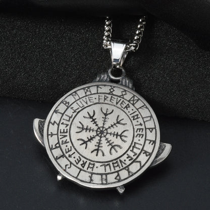 Wolf Animal Pendant Necklace Skeleton Halloween Gift Amulet Pendant Stainless Steel Jewelry Necklace Wearing Festivals Souvenir