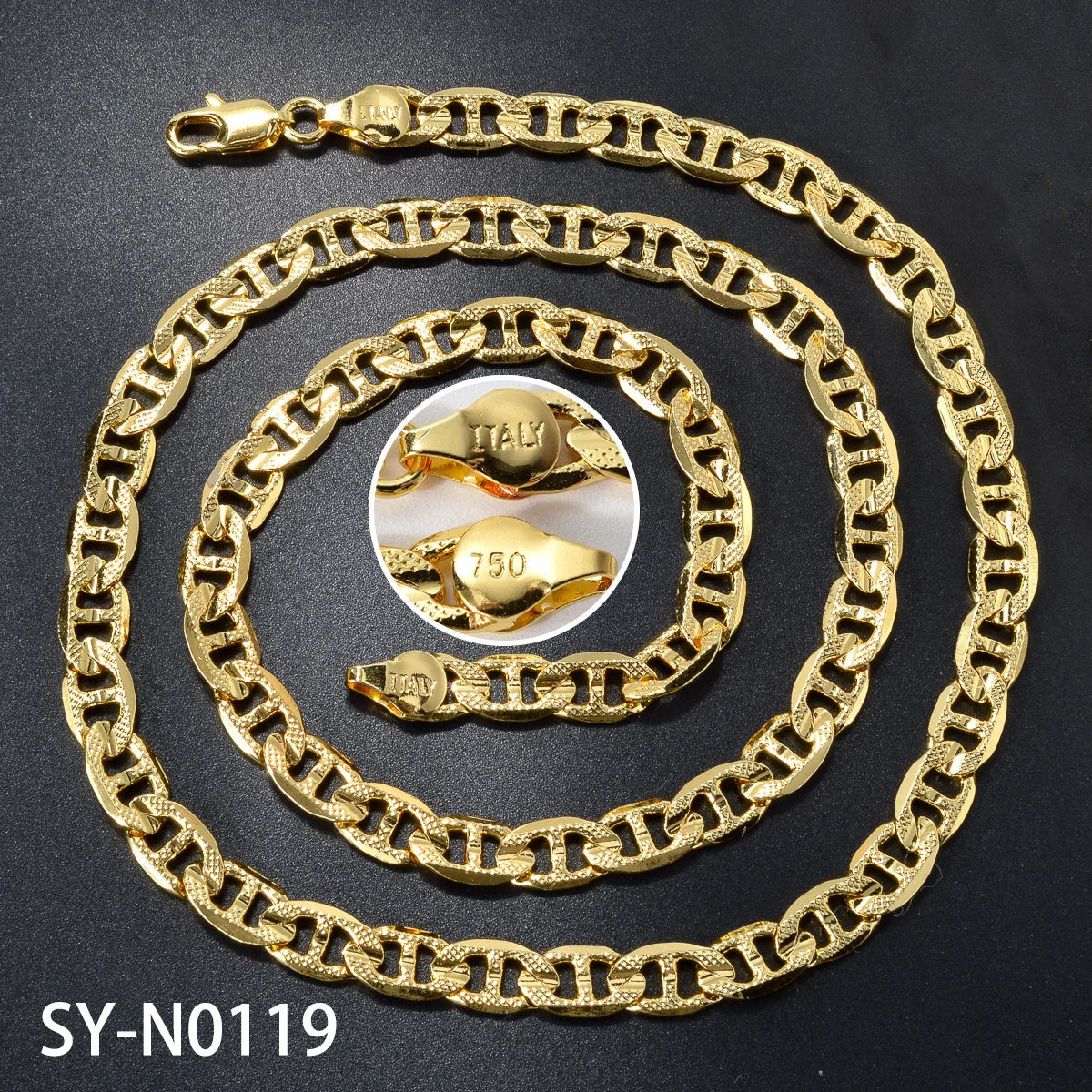 Fashion Italian 750 Copper Luxury Gold Plated Links Dubai Chain Woven Necklace Men Female Jewelry Hip Hop gift