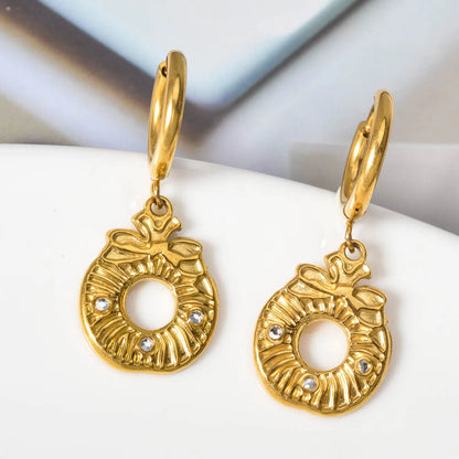 Sun Pendant Drop Earrings Stainless Steel Earrings Women Artistic Wear Display Souvenirs Jewelry Accessories Gifts