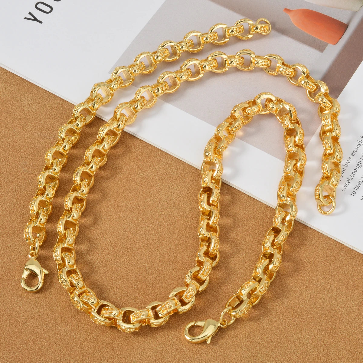 Star Necklace Chain Set 18K Gold Plated 2 Pcs Necklaces Bracelets Set Dubai Jewelry Accessories Hip-hop Style Outfits Gifts