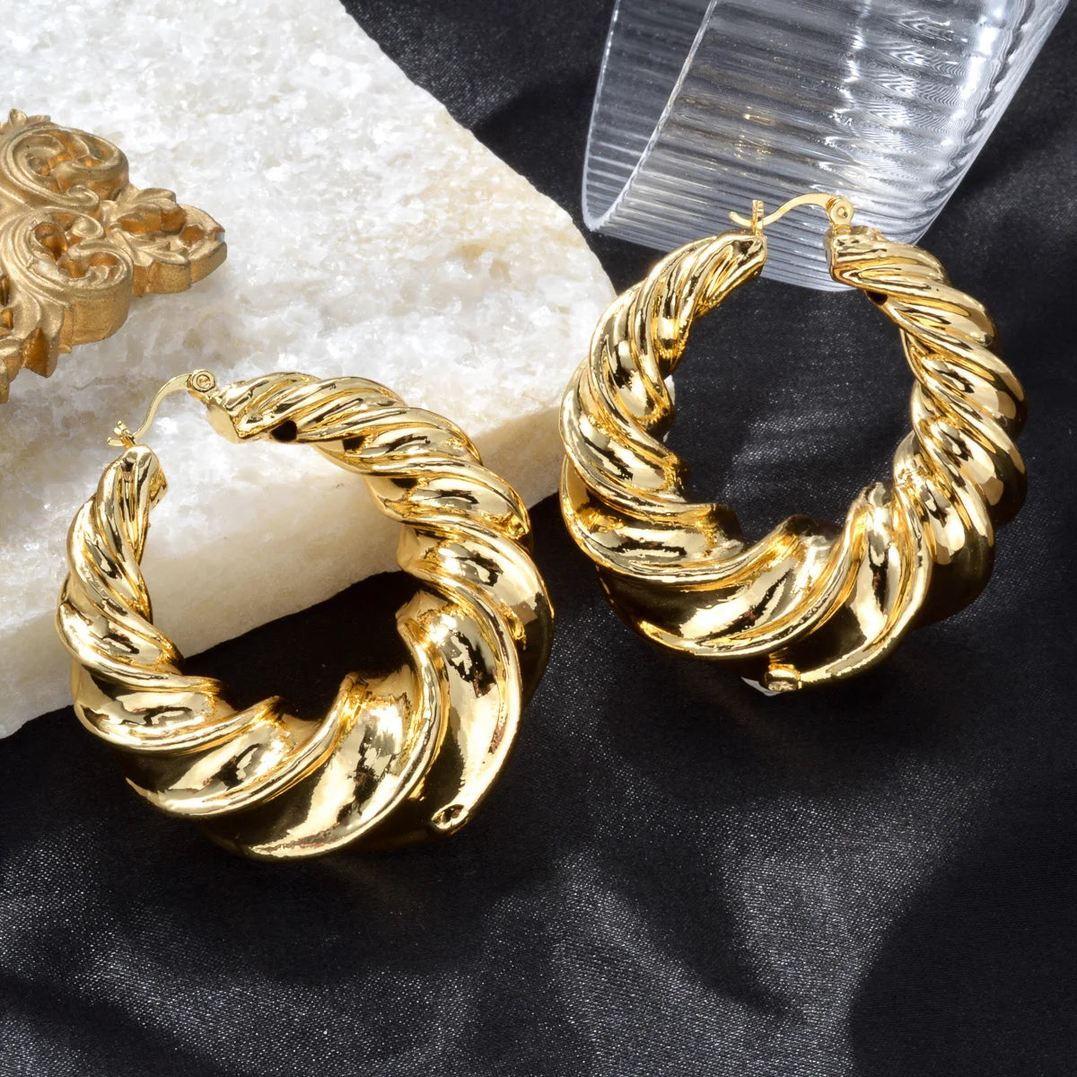 ZEADear Gold Color Geometry Large Earring For Women Italian African Wedding Party Jewelry Ear Jewellery Accessories Wholesale