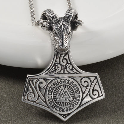 Wolf Animal Pendant Necklace Skeleton Halloween Gift Amulet Pendant Stainless Steel Jewelry Necklace Wearing Festivals Souvenir