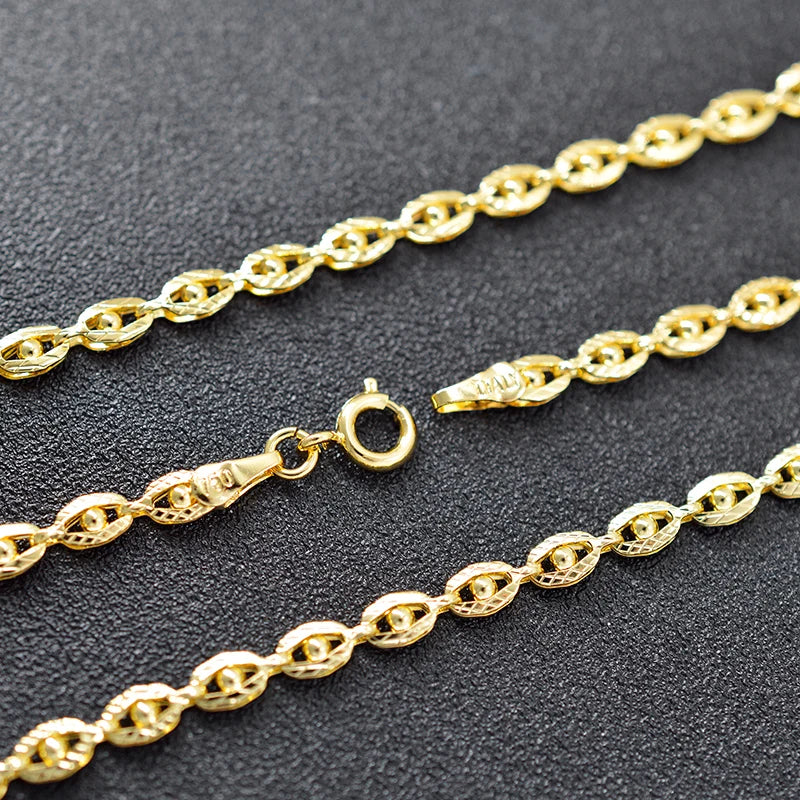 ZEADear Jewelry New In 18K Gold Colour Link Chain Necklace Women Men Eyes Shape Neck Chain For Party Wedding Jewelry Wholesale
