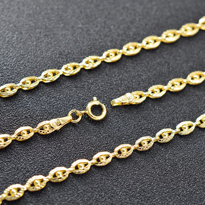 ZEADear Jewelry New In 18K Gold Colour Link Chain Necklace Women Men Eyes Shape Neck Chain For Party Wedding Jewelry Wholesale