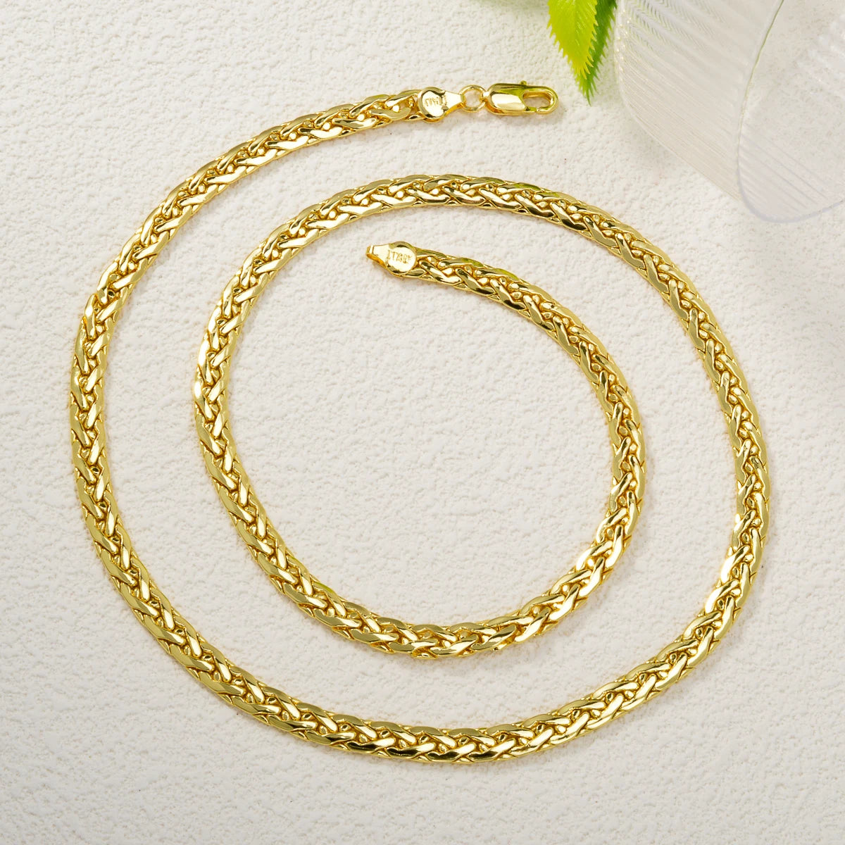 ZEADear Simple Necklace Jewelry Fashion 18K Gold Plated Flat Snake Chain African Wedding Birthday Gift Party Italy