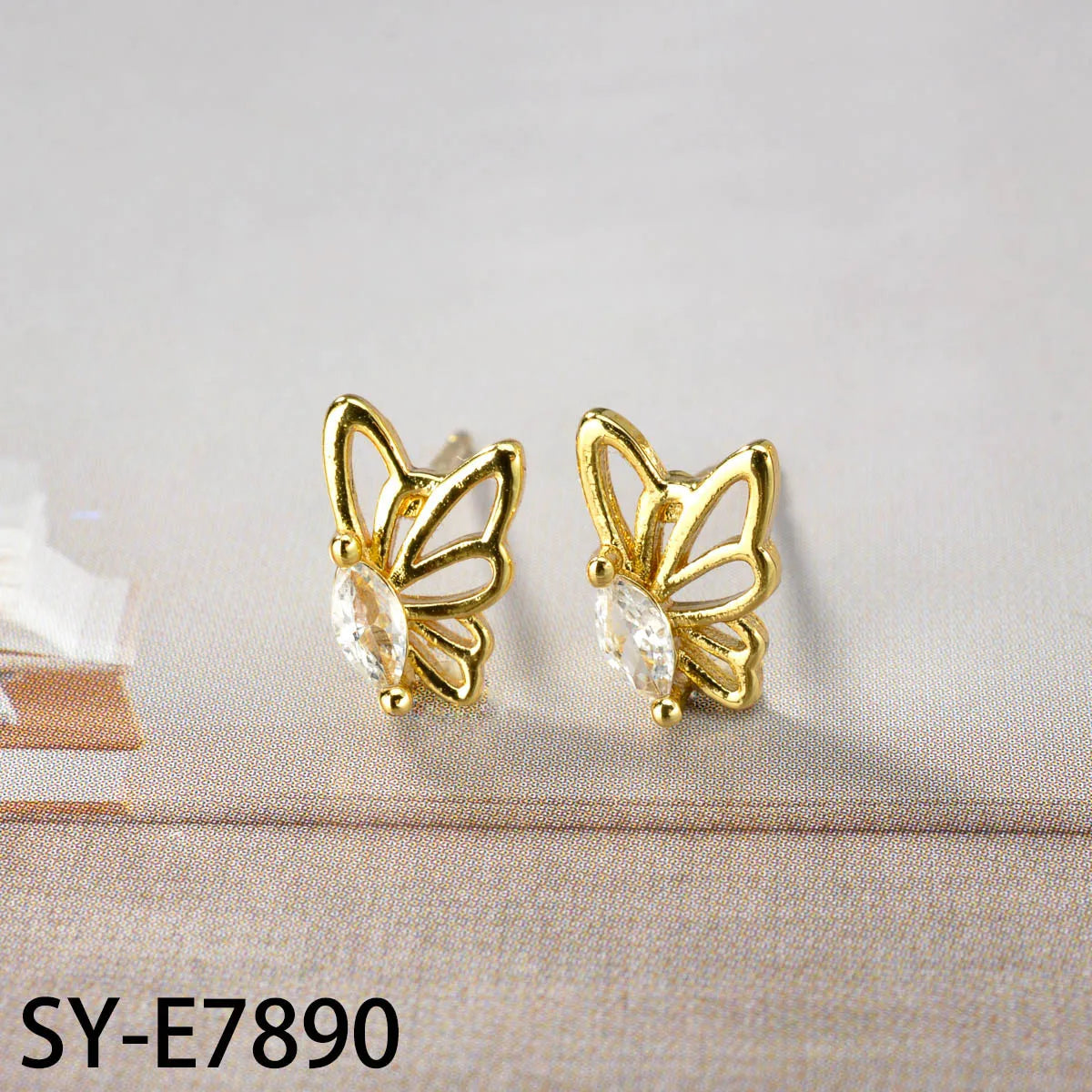 ZEADear Fashion Jewelry Dubai Zircon High Quality 18k Gold Plated Earrings Women Butterfly Ear Accessories Engagement