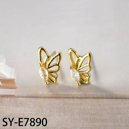 ZEADear Fashion Jewelry Dubai Zircon High Quality 18k Gold Plated Earrings Women Butterfly Ear Accessories Engagement