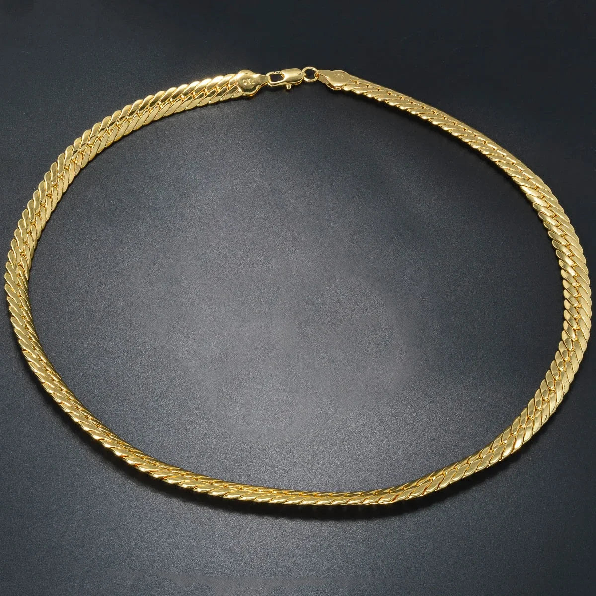 Italy 750 18k gold plated Snake Chain luxury Copper Necklace For Man Jewelry Women Neck Accessories For Friends Gifts