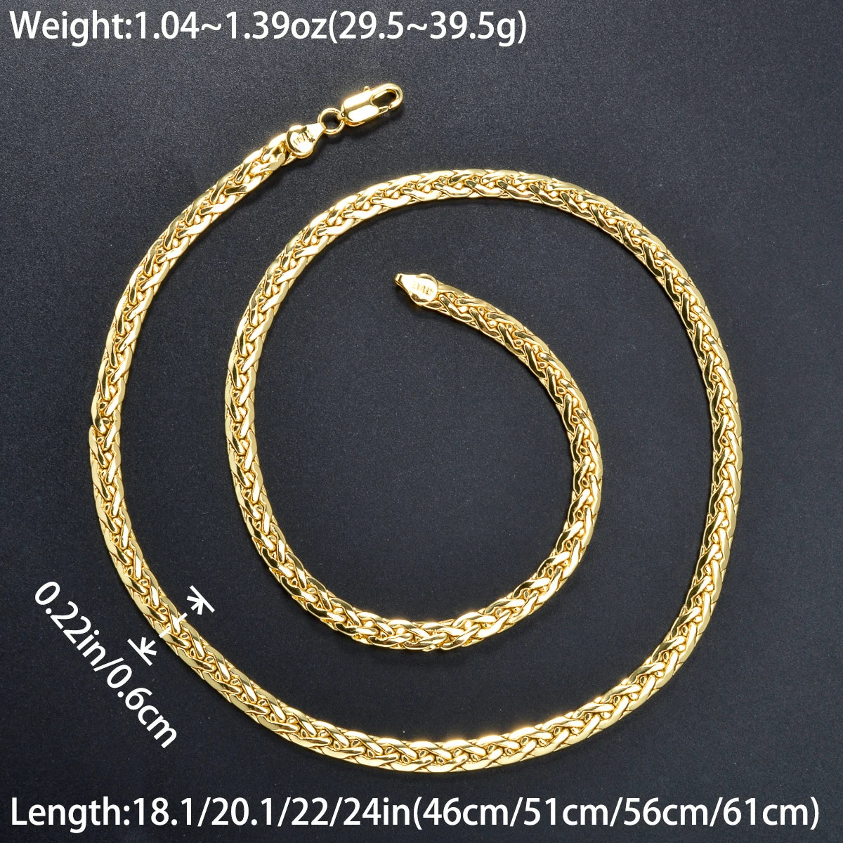ZEADear Simple Necklace Jewelry Fashion 18K Gold Plated Flat Snake Chain African Wedding Birthday Gift Party Italy
