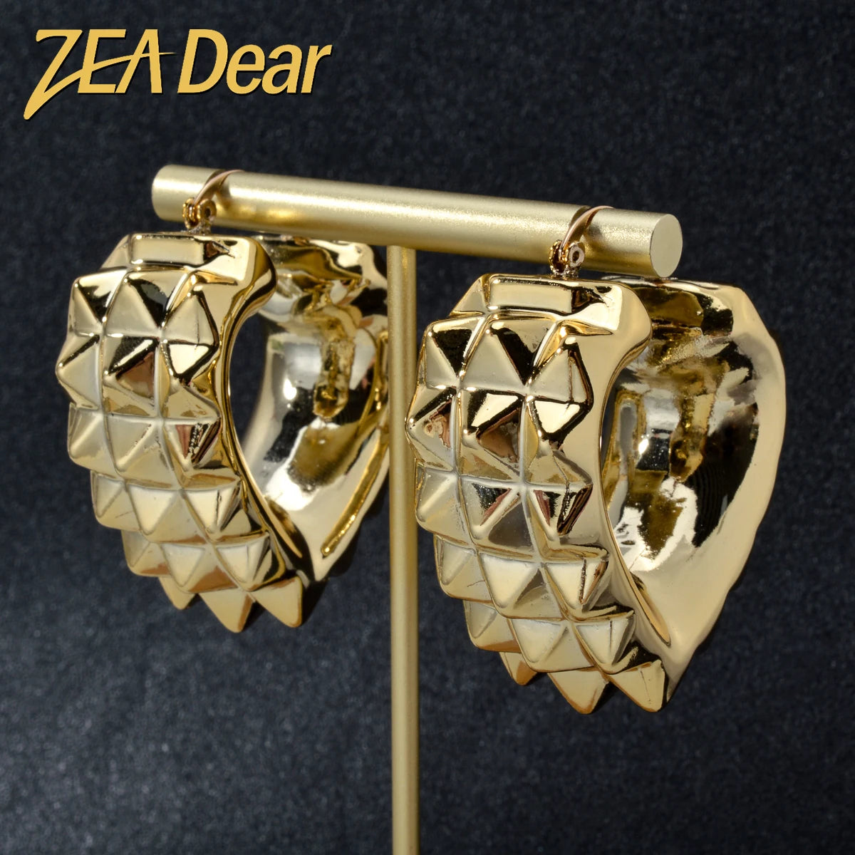 ZEADear Fashion Jewelry Sets Luxury Heart Gold Color Earrings Hoop Earring Women Female Birthday Gift Italian Cuban Turkey