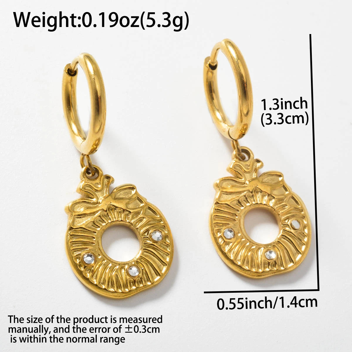 Sun Pendant Drop Earrings Stainless Steel Earrings Women Artistic Wear Display Souvenirs Jewelry Accessories Gifts