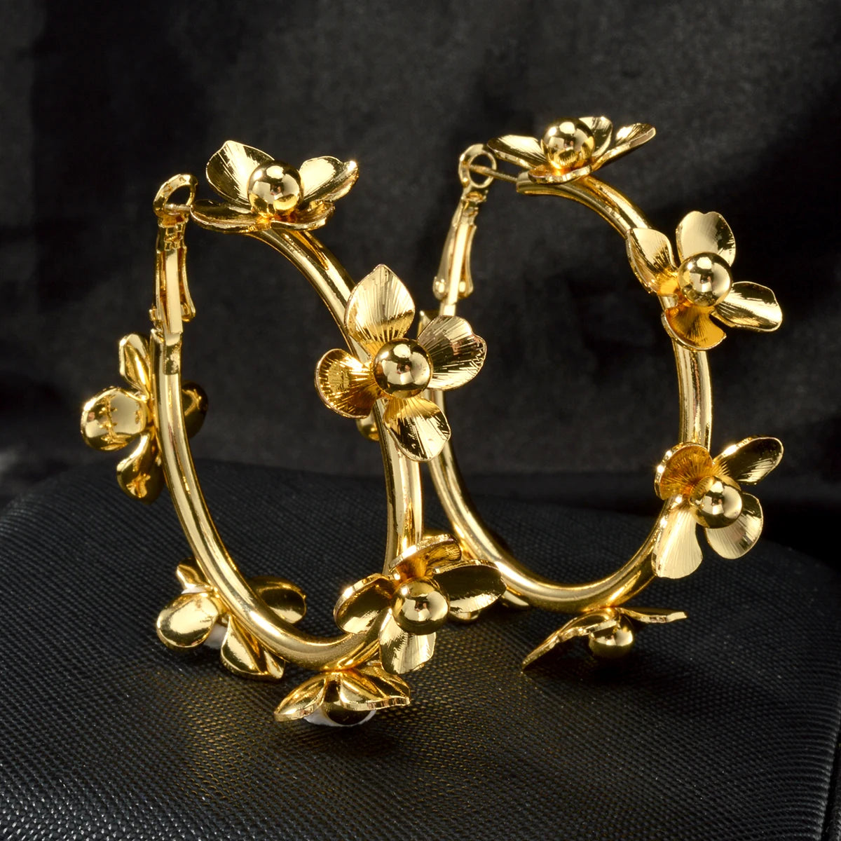 ZEADear Flower Design Jewelry Bohemia Romentic Earrings Set Bridal Wedding Luxury Gold Plated Round Hoop Earring Birthday Gift
