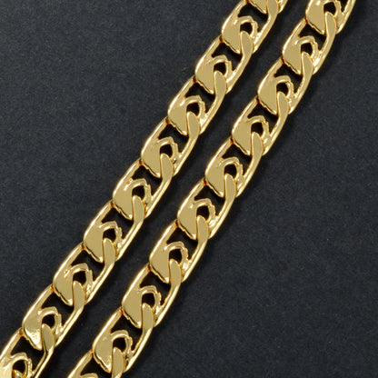 ZEADear Necklace Gold Color Chains 18K Copper Necklaces Metal 20in 24in Daily Accessories Engagement Women Links Birthday Gift