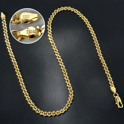Wholesale Cuban link copper 14k gold plated 45cm 60cm chains for men necklace
