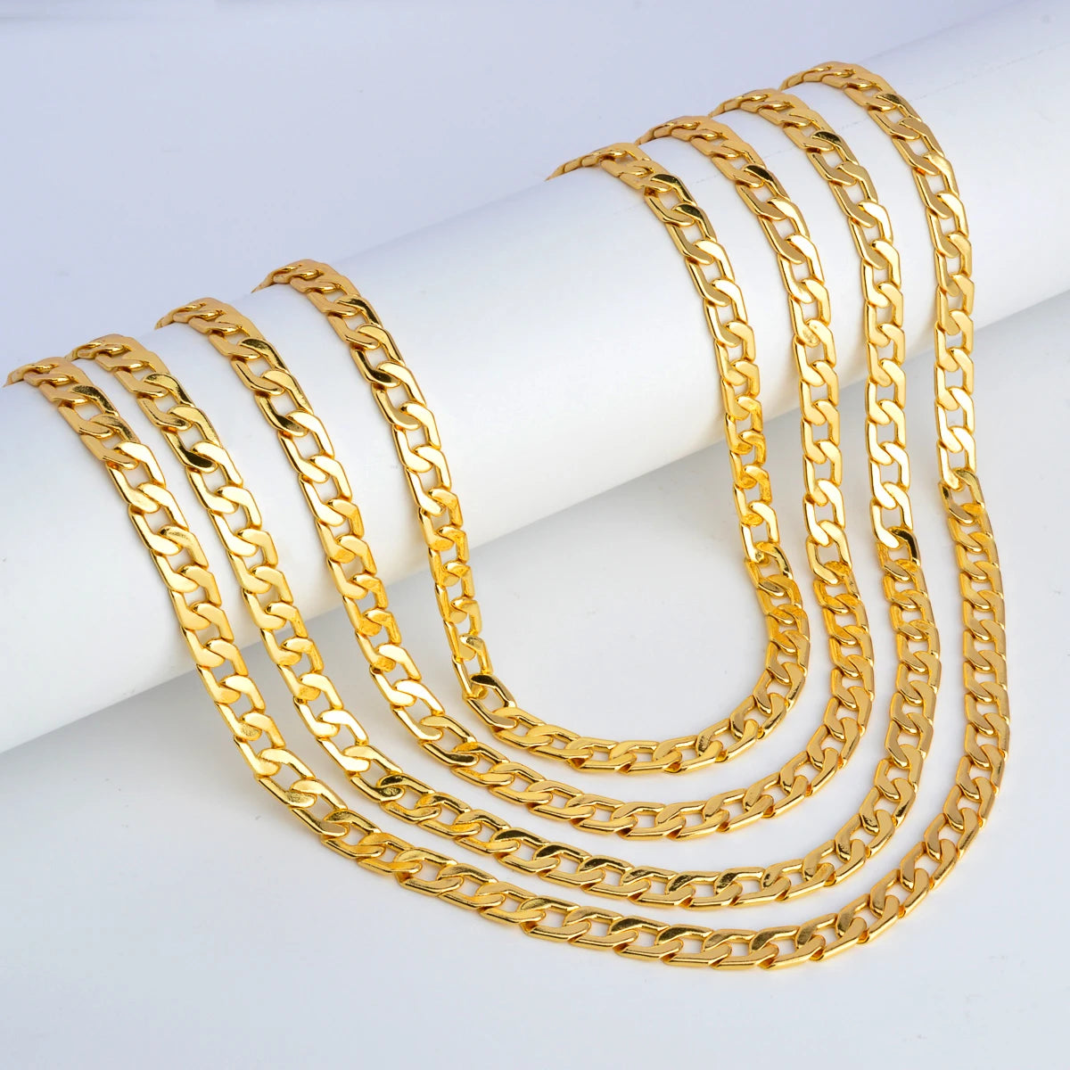 ZEADear Jewelry Long Link Chain Necklace Men Women Gold Color Basic Punk Chain Necklace Accessories Metal Colla Jewellery Gift